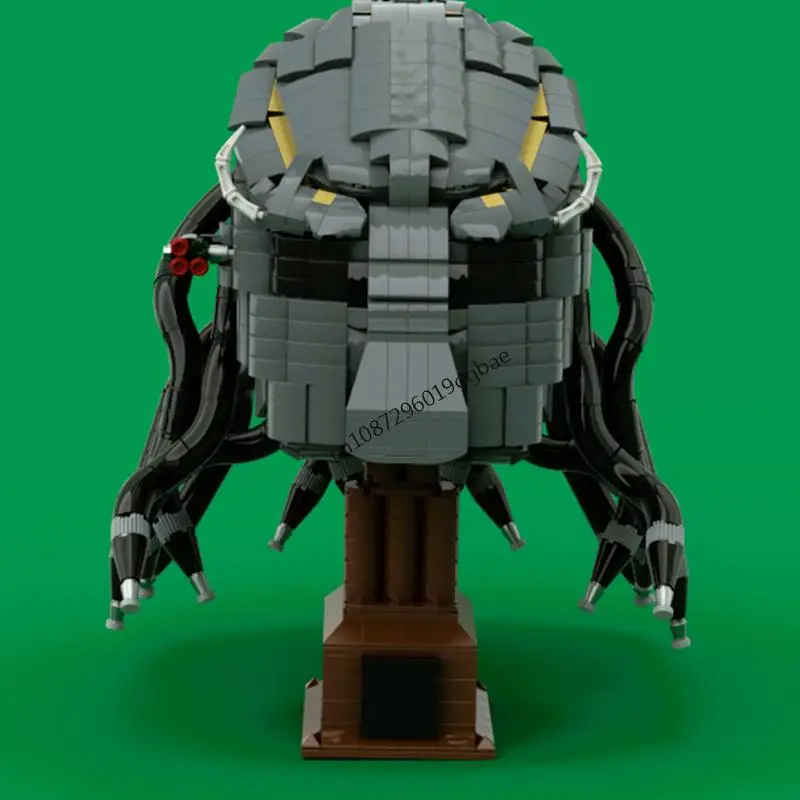 Nouveau 1546 pièces célèbre film alien MOC prédateur Jungle Hunter casque modèle bricolage idées créatives enfant jouet assemblage Puzzle cadeau d'anniversaire