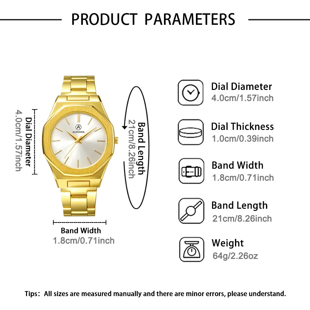 Men's Round Watch Combination, Fashionable Business Casual Retro Style, The Best Gift for Friends, Fathers, and Boyfriends