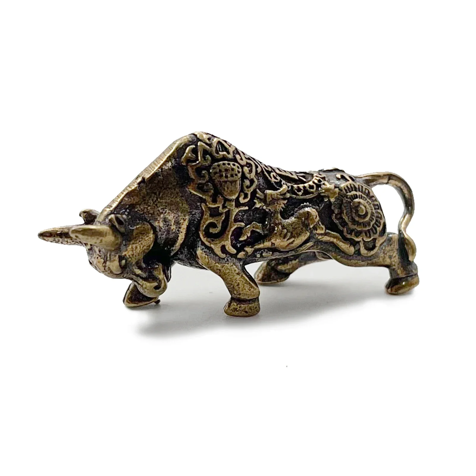 Vintage Copper Animals Eagle Lion King Bull Rhinoceros War Horse Figurines Desk Ornament Home Decoration Accessories Brass Craft