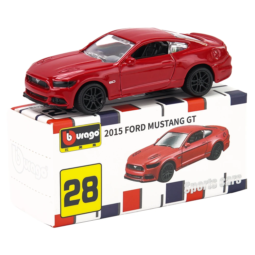 Bburago1:64 1967 Ford Mustang Multiple Model Small Collection Car Alloy Model Toy Gift Scene Decoration Classic and Exquisite