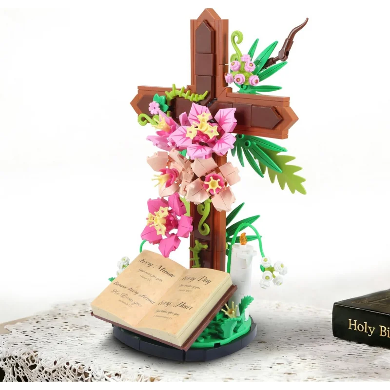 

Jesus Flower building block set, decoration, Easter,, Christianity, mother, lady, birthday