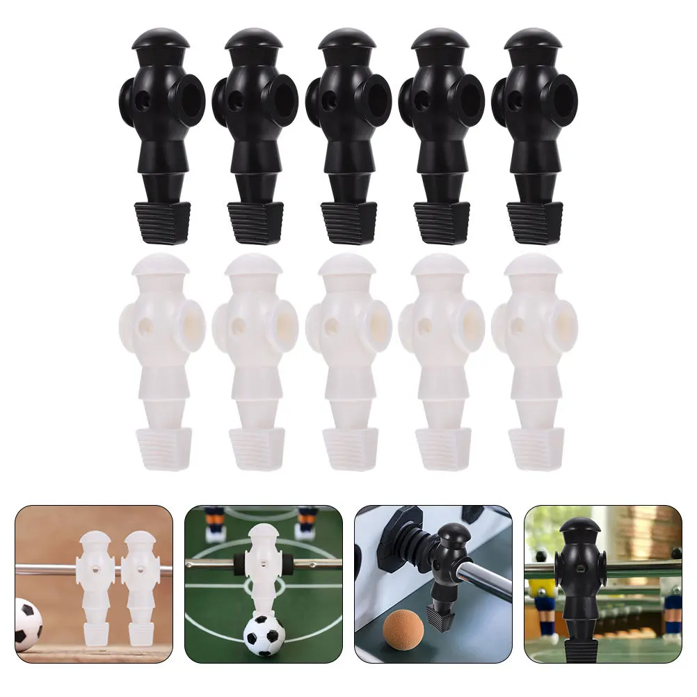 

10Pcs Foosball Player Statues Durable Resin Clear Color Printing Smooth Surface Easy Install Table Soccer Replacement Parts