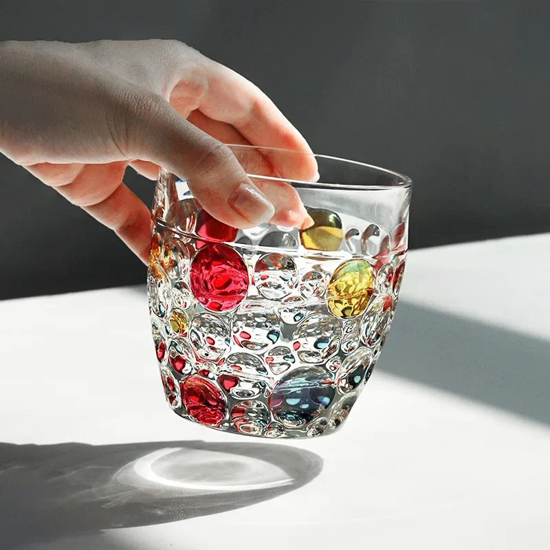 2 Pcs Lot Italy Zecchin Design Crystal Color Whiskey Cup Coffee Tumbler Gothic Dazzle Whisky Liquor Wine Glass Water Glassware
