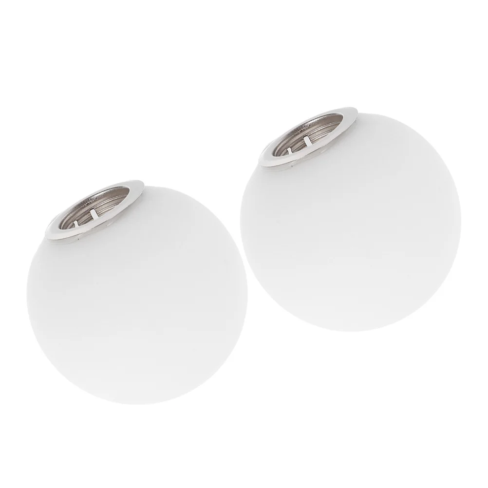 

2Pcs Glass Globe Lamp Shade Frosted Opal Round Ball Pendant Lighting Fixture Cover for Modern Nordic Interior G9 Threaded Base