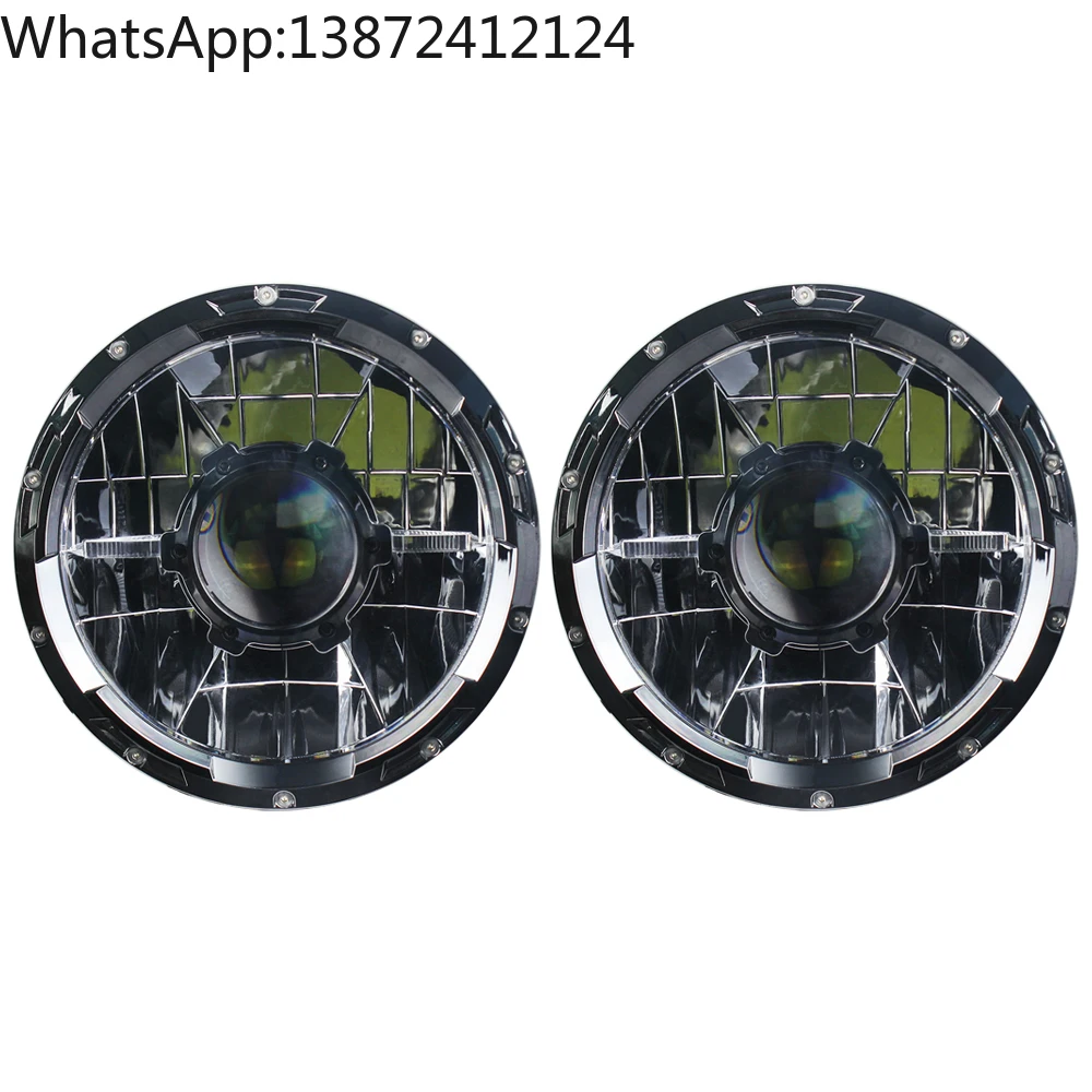 

Pair 7 Inch Round Projector Headlamp Led Headlight Hi-low Beam DRL with Laser Lights Kit for Jeep