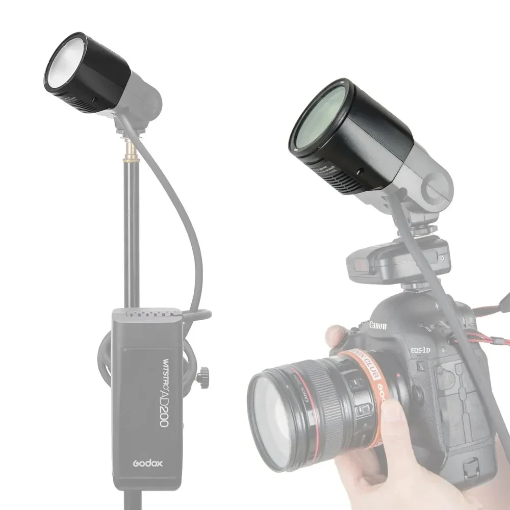 H200R حلقة فلاش رئيس المحمولة دوامة فلاش فصل تمديد رئيس لملحقات التصوير الفوتوغرافي فلاش AD200
