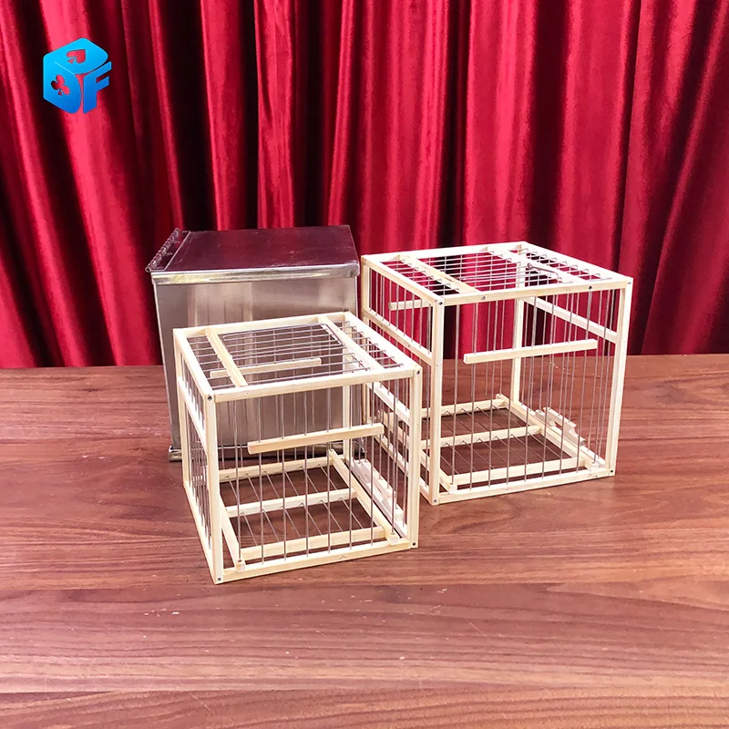 two birdcages come from an empty box Pigeon critters Stage small theater close-up interactive funny magic props  magic tricks