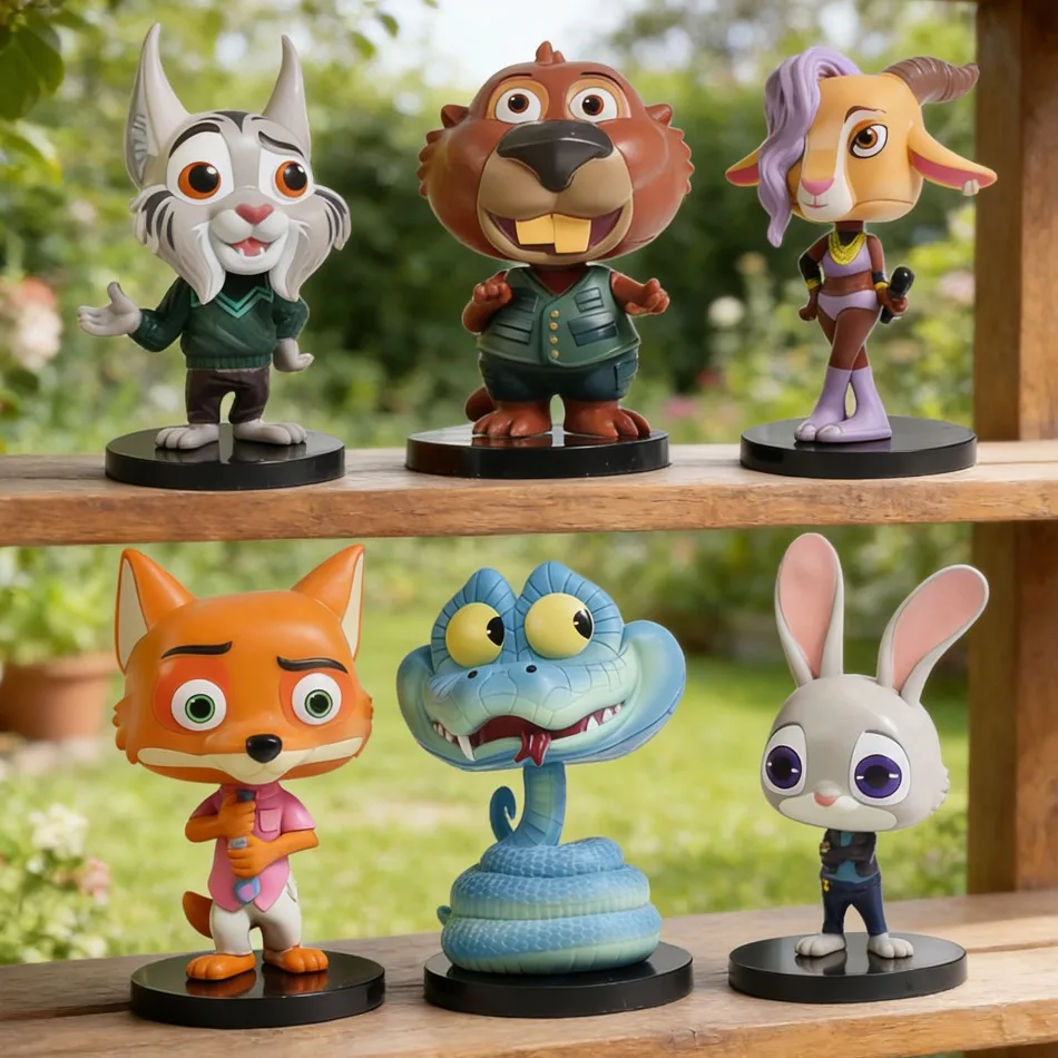 6 pz/set Zootopia 2 Animali Action Figure Judy Hopps Nick Wilde Cartoon Nuovo Film Periferico Collezione Figure Regalo Di Compleanno