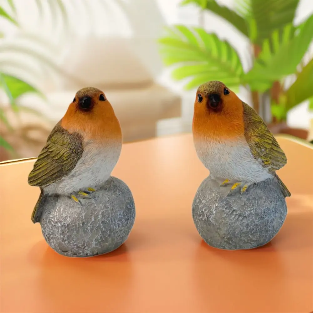 

Spring Summer Mini Bird Statue Resin Crafts Lifelike Lucky Bird Figurine Waterproof Animal Sculpture Crafts