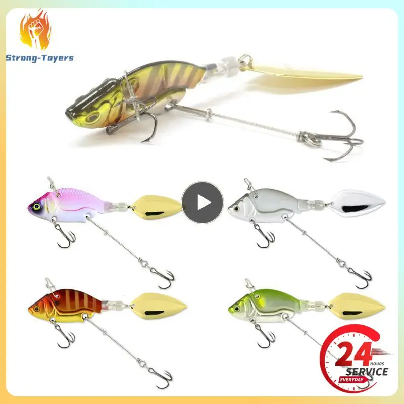 Rotating Metal VIB vibration Bait Spinner Spoon Fishing Lures 13.6g 4.4cm Jigs Trout Winter Fishing Hard Baits Tackle Pesca