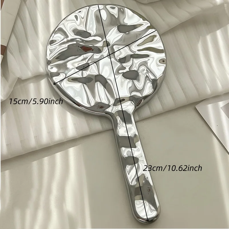 손잡이가 달린 휴대용 거울, 물 리플 휴대용 거울, 여행 및 가정용 화장품 거울