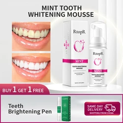 Teeth Cleansing Whitening Mousse Whitening Teeth Remove tooth stains Clean mouth Fresh Breath  Mousse Foam Portable toothpaste