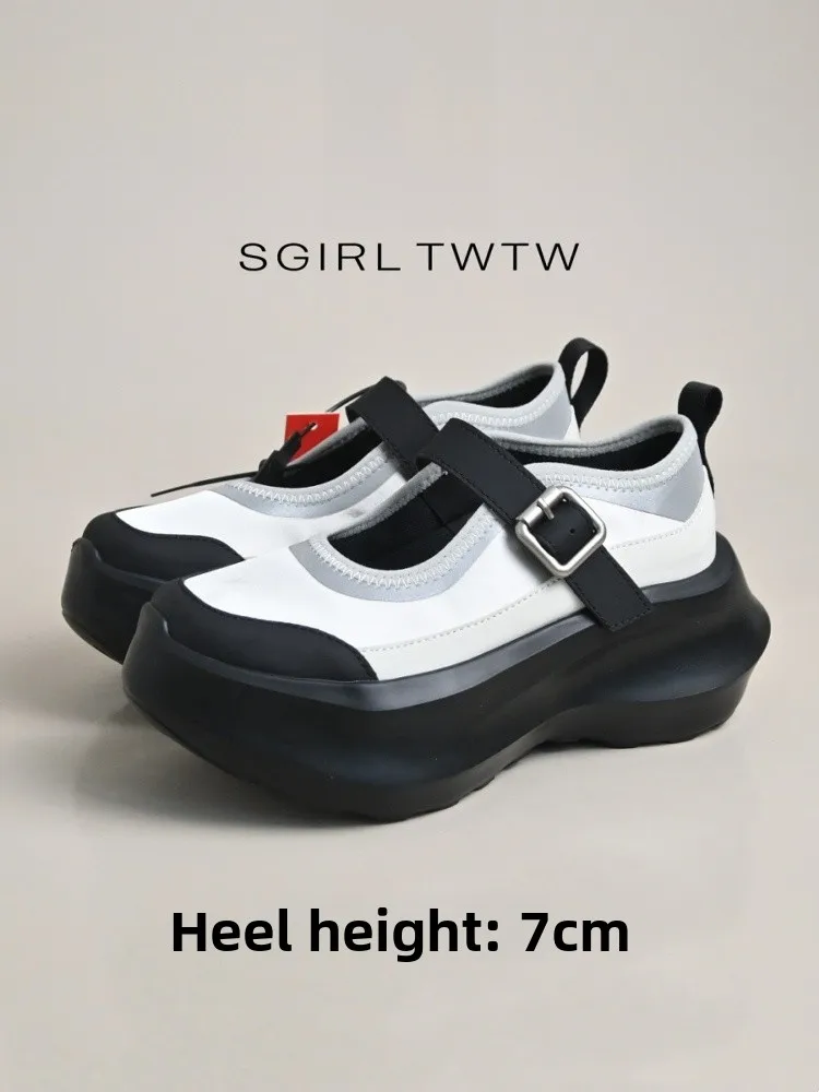 

SGIRL дышащая платформа Mary Jane oes повседневная универсальная женская обувь на высоком каблуке на плоской подошве с ремешками Faionable, лето 202202