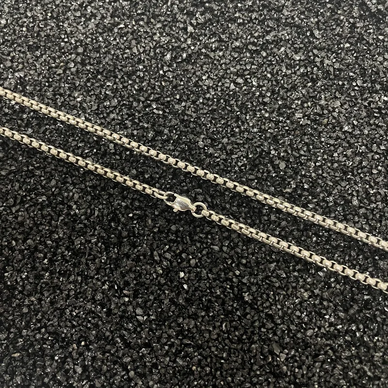 New Pure Titanium Square Box Style Necklace – Anti Allergy & Lightweight Accessories Match Fashionable Classic Style Unisex