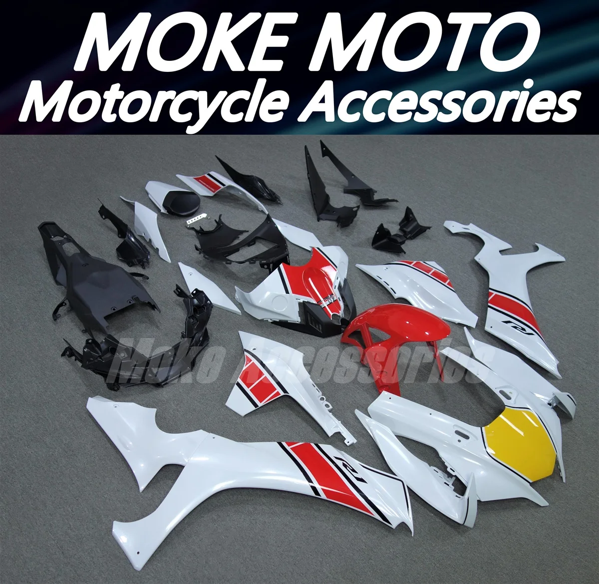 Motorcycle Fairings Kit Fit For Yzf R1M R1 2020 2021 2022 2023 Bodywork Set High Quality Abs White Red The 60th Anniversary