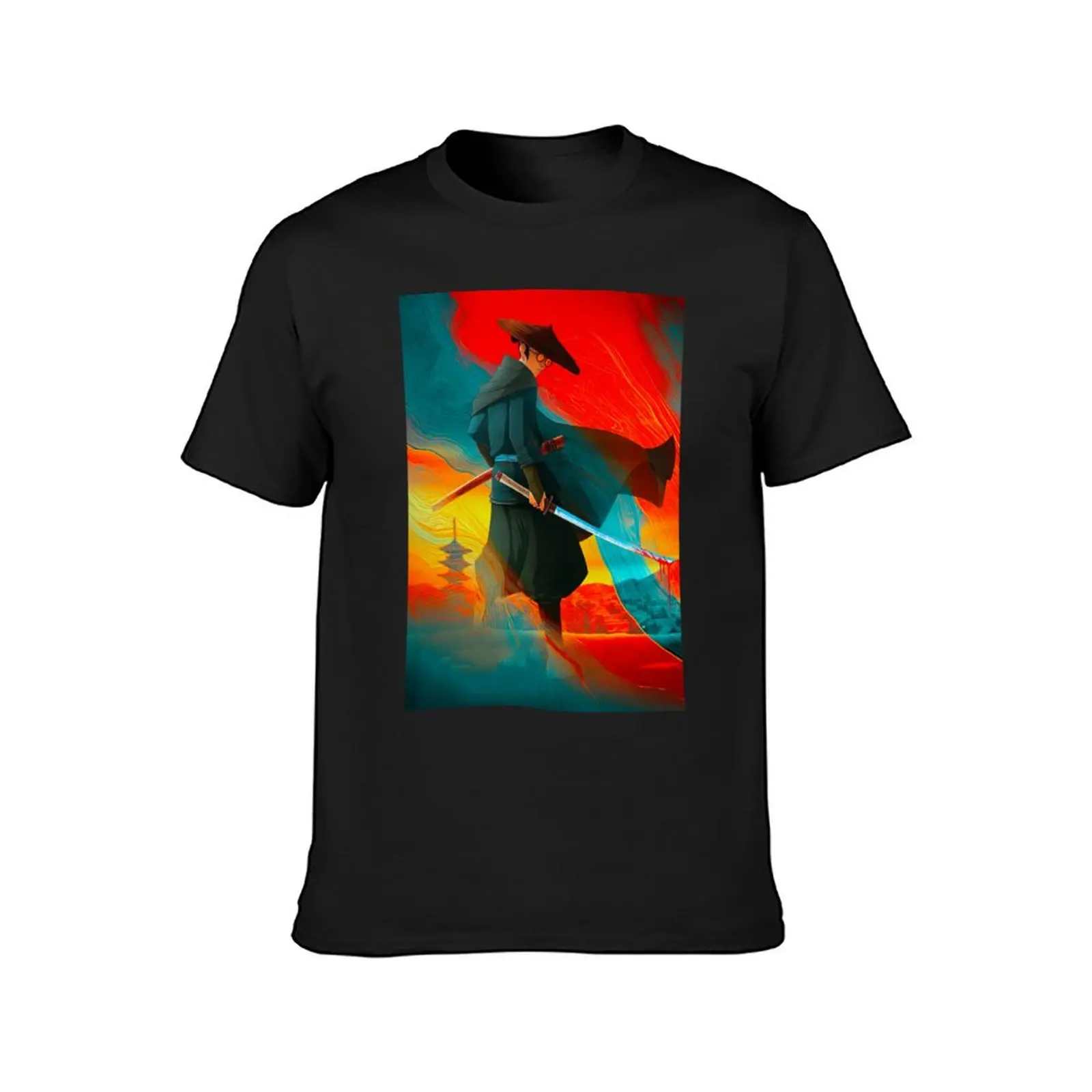 blue eye samurai T-Shirt summer tops anime clothes graphics Men's t-shirts