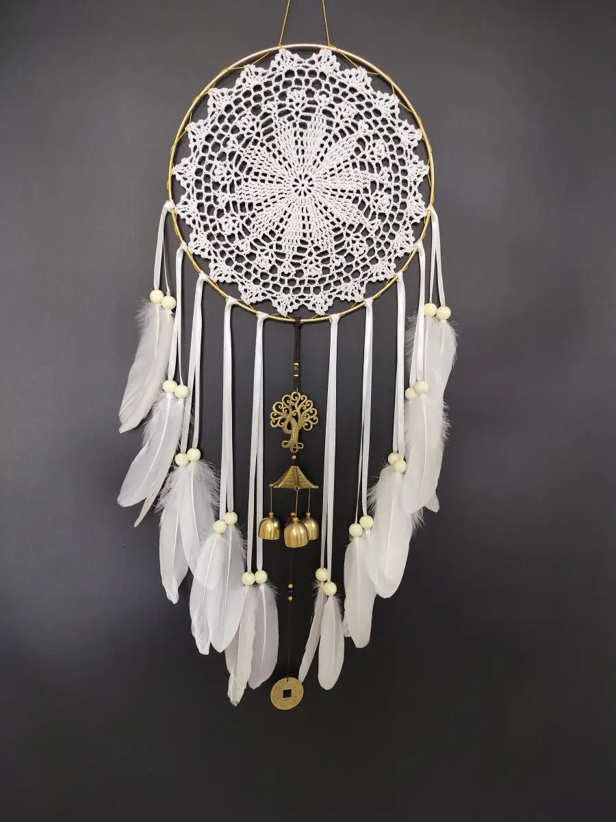 

Tree Of Life Windchime Dream Catchers Handmade Flower Web Life Tree Dreamcatchers Office Doorway Hallway Patio Porch Decorations