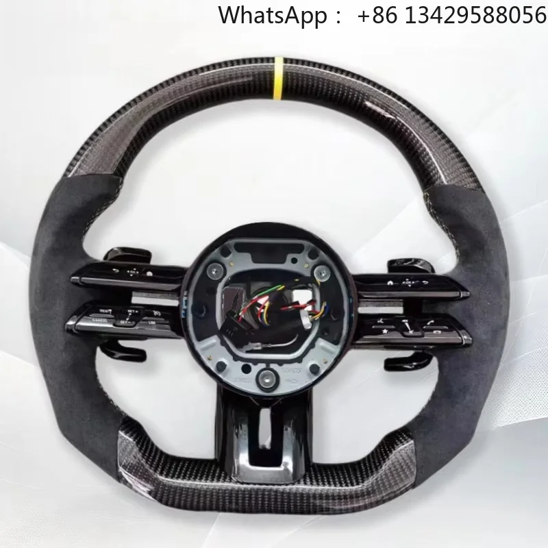 LED Carbon Fiber Steering Wheel for Mercedes-Benz S-Class W221 W219 S500 S280 S300 S350 S400 S600 Steering Wheel Car Accessories