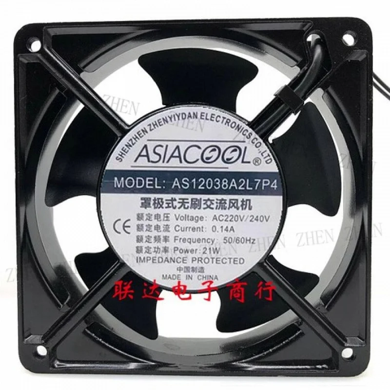 

Y ДЛЯ ASIACOOL AS12038A2L7P4 AC220-2340V 0.14A 12038 12 см охлаждающий вентилятор