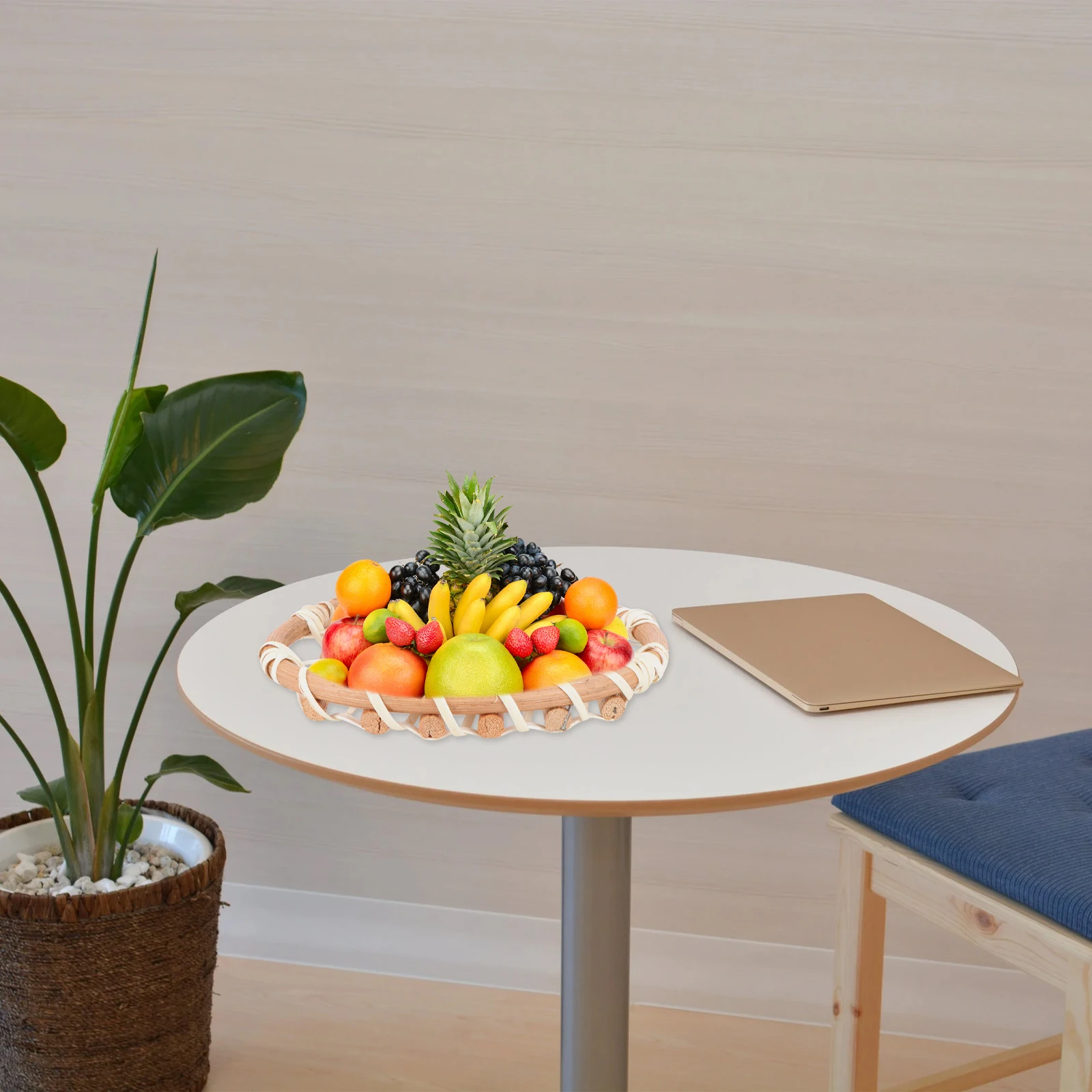 

1pc Rattan Woven Thermal Pad Round Coasters Heat Resistant Mats Dining Table Handmade Wood Craft Safe Practical