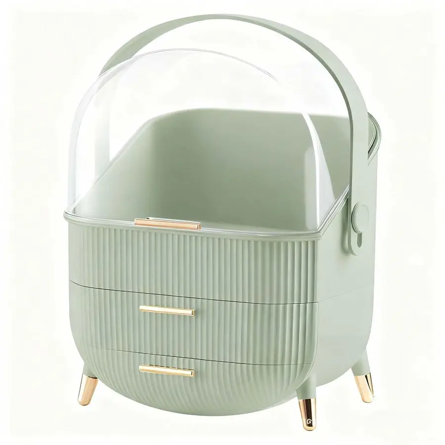 

Organizer for Cosmetics Skincare Organizers with Lid and Drawers, Cosmetic Display Cases for Countertop Bathroom Dresser