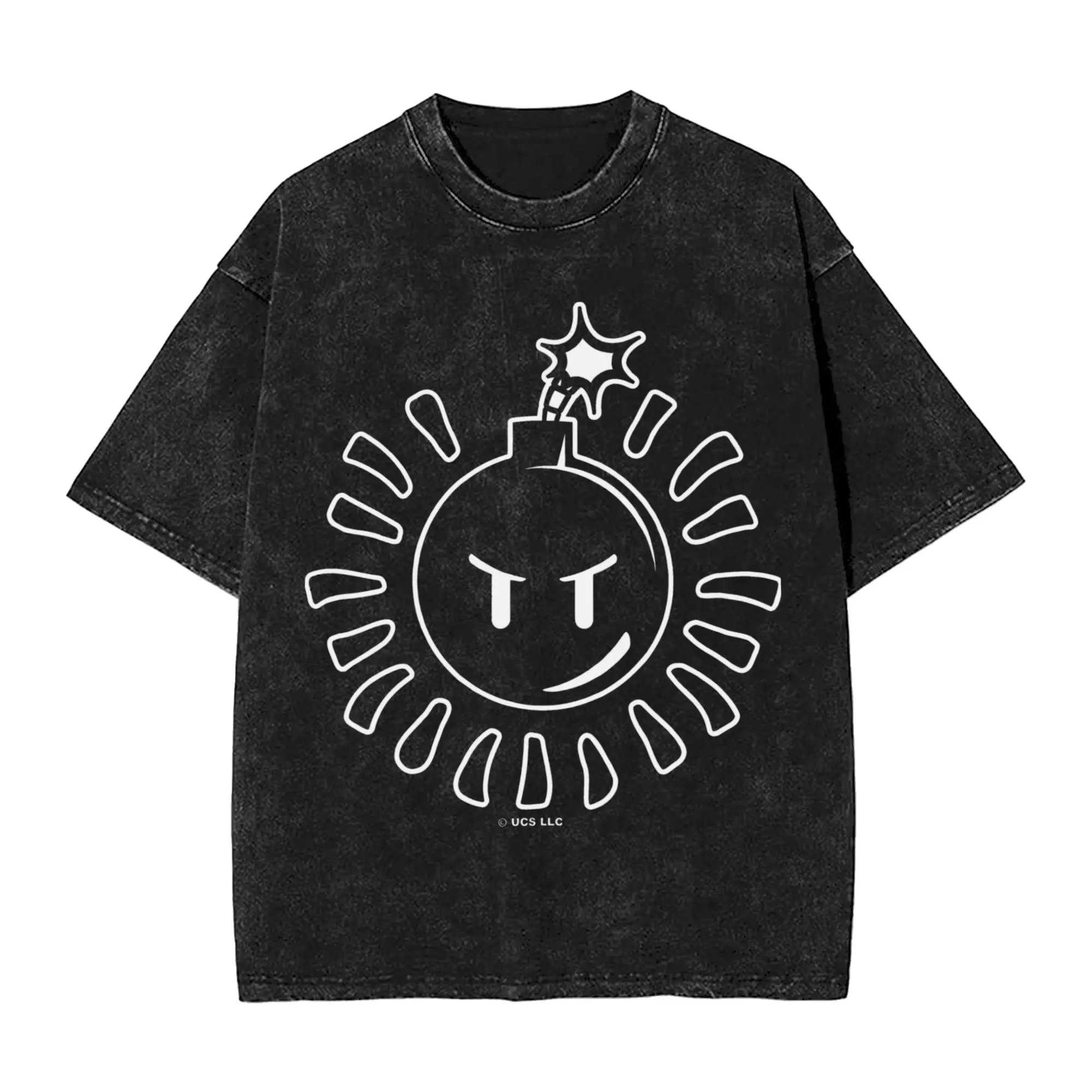 Sexs Bob-Omb Scotts Pilgrims vs The World T Shirts Hip Hop Washed Short Sleeve T-Shirts  Novelty for Men Women Streetwear