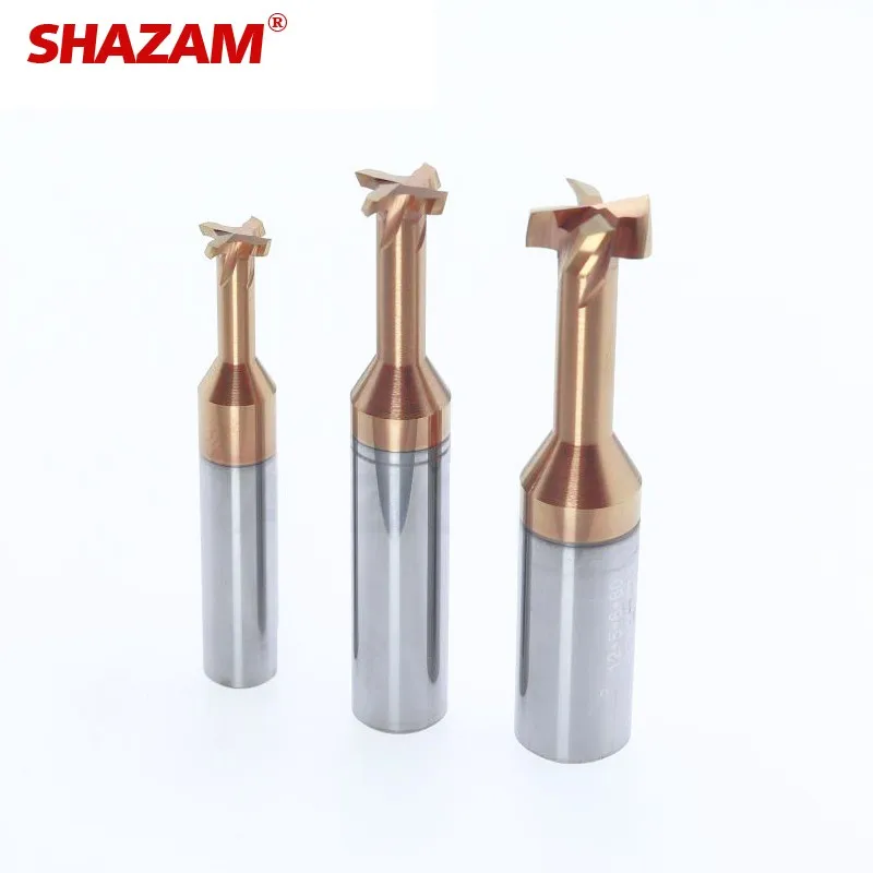 SHAZAM Tungsten Steel Alloy Milling Tools T Slot Milling Cutters Machining Hard Steel Salloy steels Special Groove Type Cutters