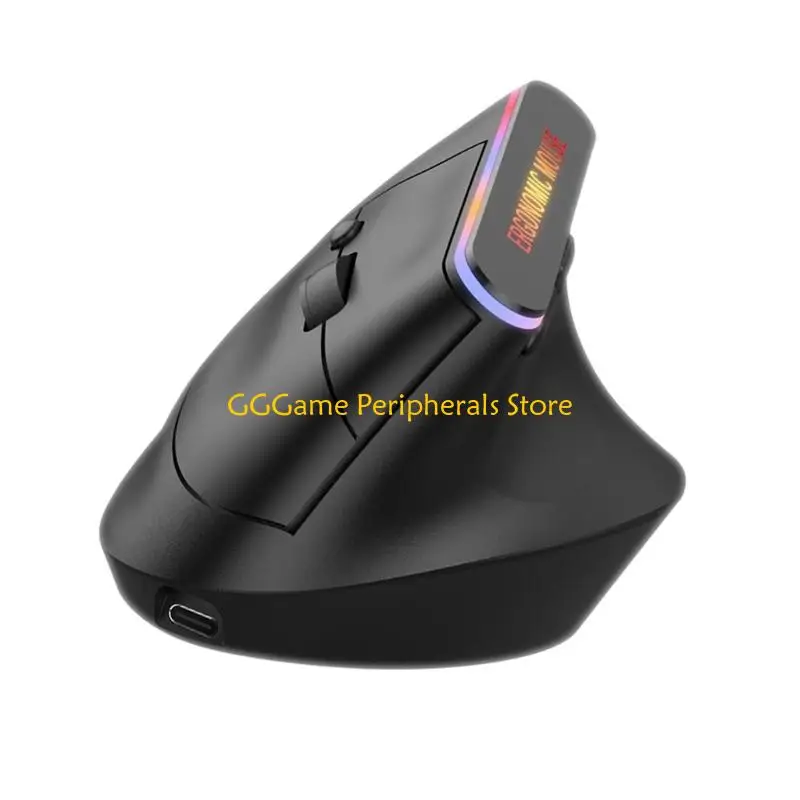U55B Ergonomic Mouse Vertical Wireless Mouse 2.4GHZ Quiet Mouse 1600DPI for Laptop