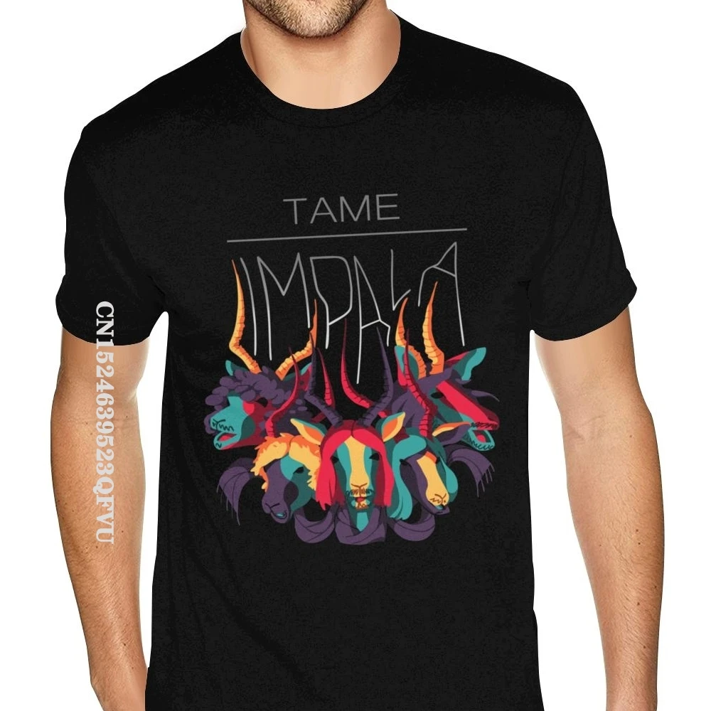 Hot Tame Impala Cotton Tshirt Male's Plus Size Black Tee Shirts Cotton Men T Shirt Geek T Shirt Latest Hip hop