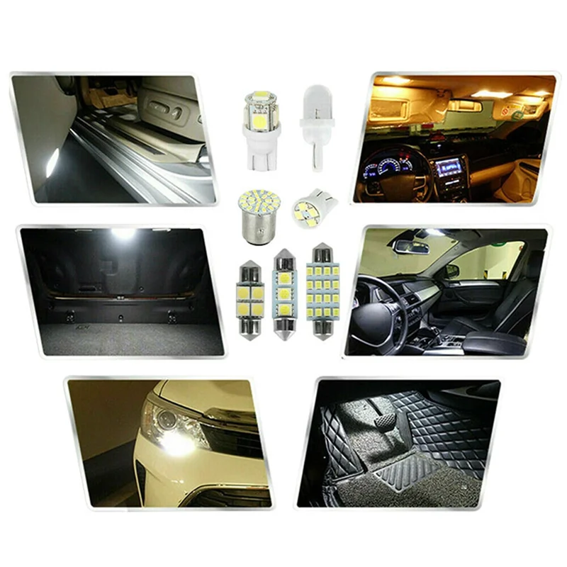 -Settembre 42 pezzi SMD LED pacchetto interno kit T10 6000K cupola luci targa sostituzione targa/luce lettura