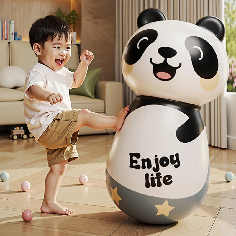 Kinder-Boxtraining Wobbler Aufblasbare Spielzeuge Panda Boxsack Tumbler Indoor Outdoor Bop Bag Partyspiele Sportspielzeug Kindergeschenk