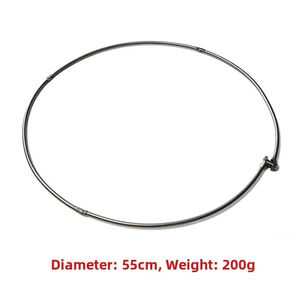 Lightweight Folding Fishing Net Head 55cm Diameter 200g High Strength Metal Alloy for Freshwater and Saltwater Use