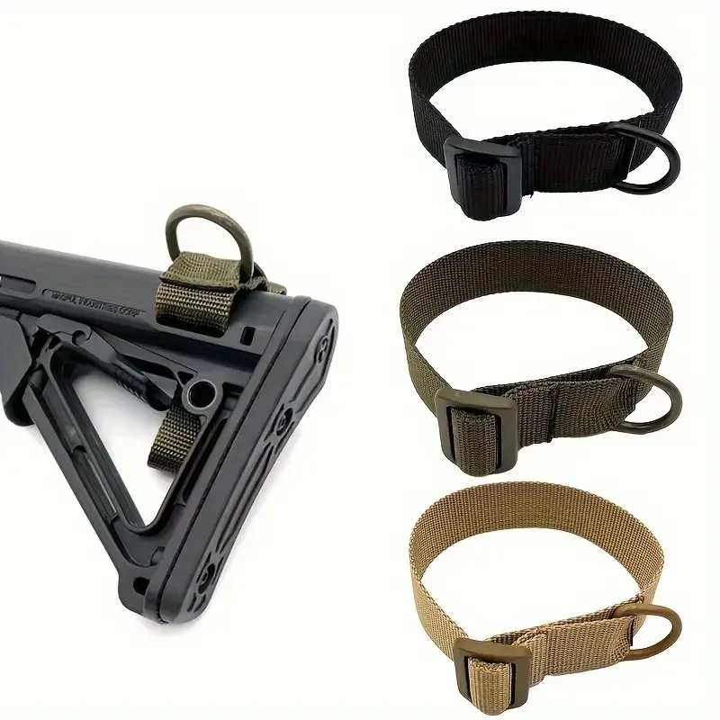 Tactical Gun Sling for Hunting - Adjustable Rifle Shoulder Strap with QD Swivel & D Ring Adapter, Nylon Sling Loop for Outdoor S