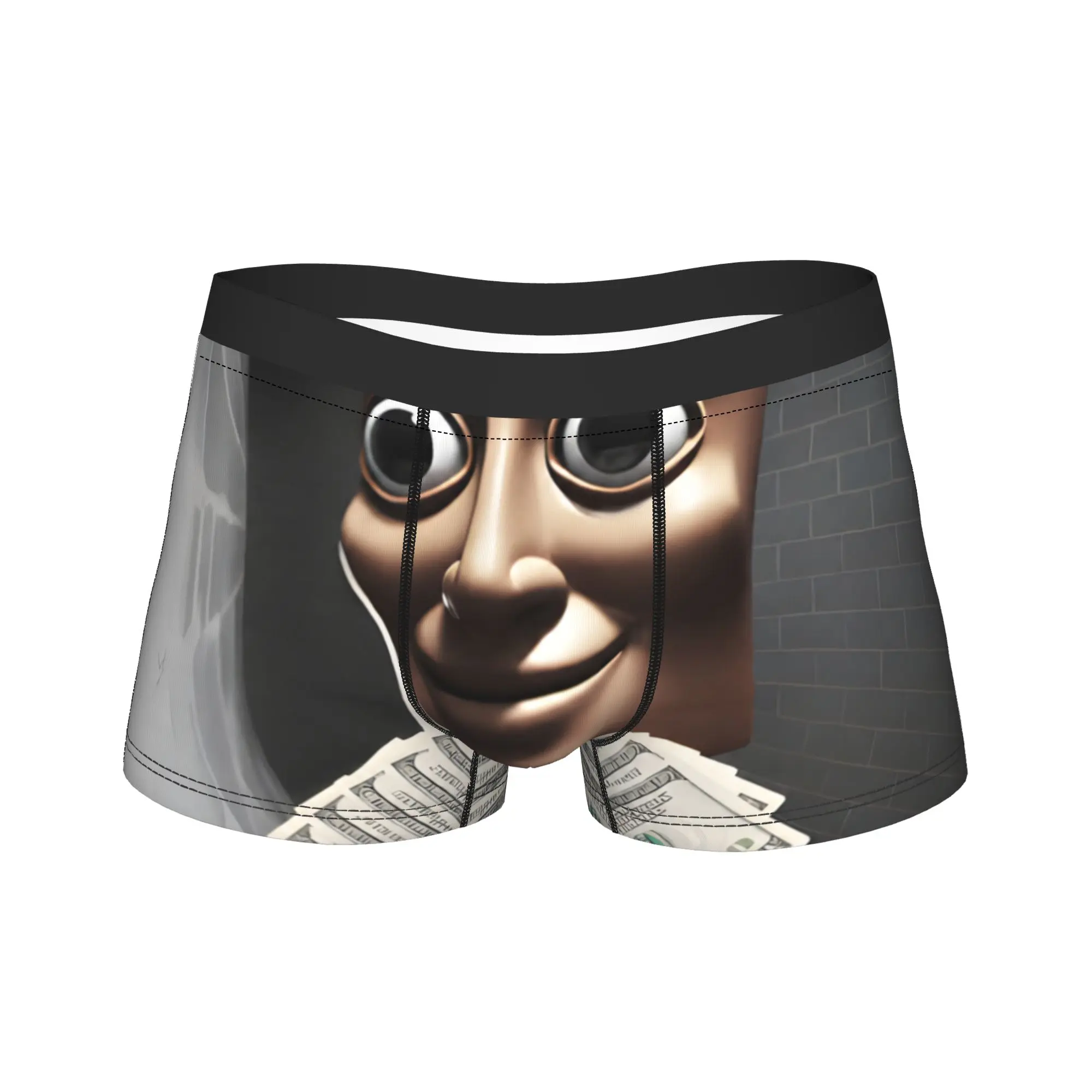 Men Tung Tung Tung Sahur Funny Meme Long Underwear Novelty Boxer Briefs Shorts Panties Male Soft Underpants M-XXL