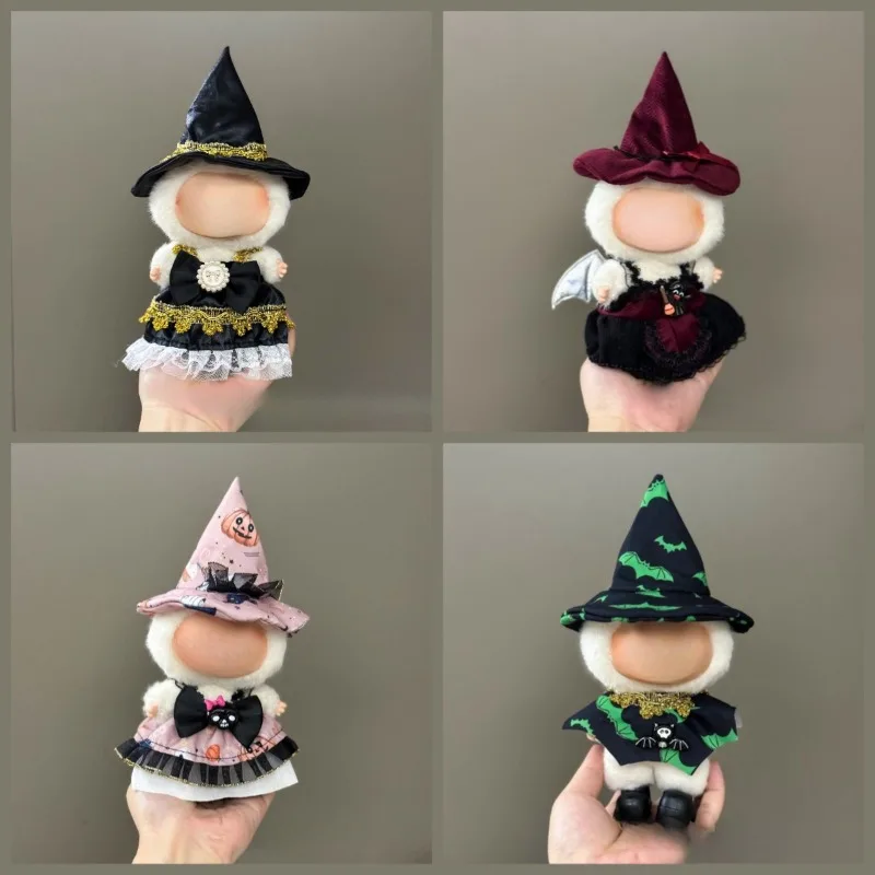 

Только одежда, милый комплект платьев на Хэллоуин, подходящий для кукол-кроликов V1-3 поколения, одежда Labu, 17 см, набор виниловых подвесных фигурок