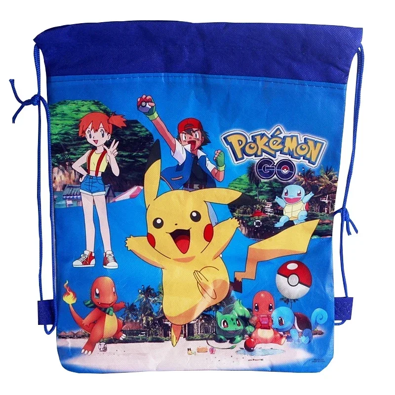 

Anime Pokemon Storage Bag Kawaii Pikachu Bulbasaur Squirtle Eevee Action Figure Bag Toy Party Decor Kids Birthday Christmas Gift