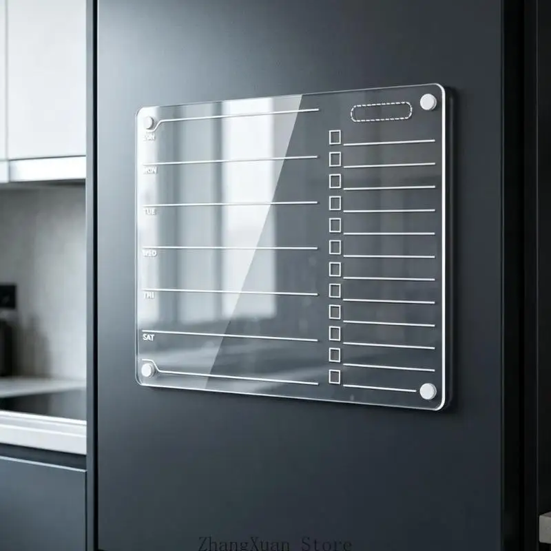 Acrylic Weekly Checklist Whiteboard for Family Kitchen Planning Use 3XUF