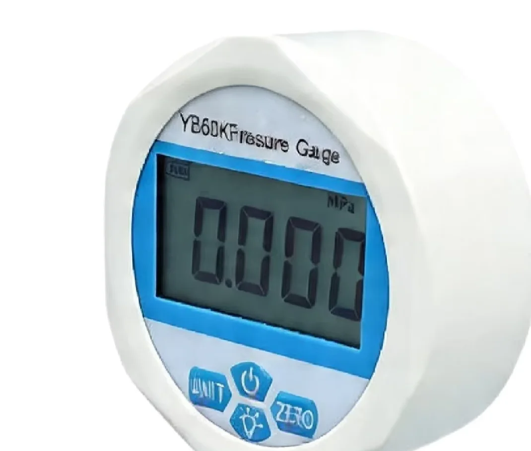 YB60KF Dense Digital Display Chuck Quick Loading, Flat Membrane Hygienic Diaphragm Digital Display Pressure Gauge