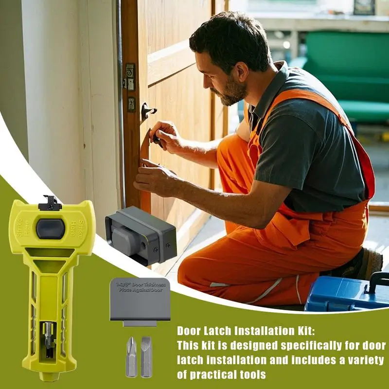 Door Knob Installation Kit Portable Professional Multifunctional Install Equipment Accurate Professional Installation Chiseling