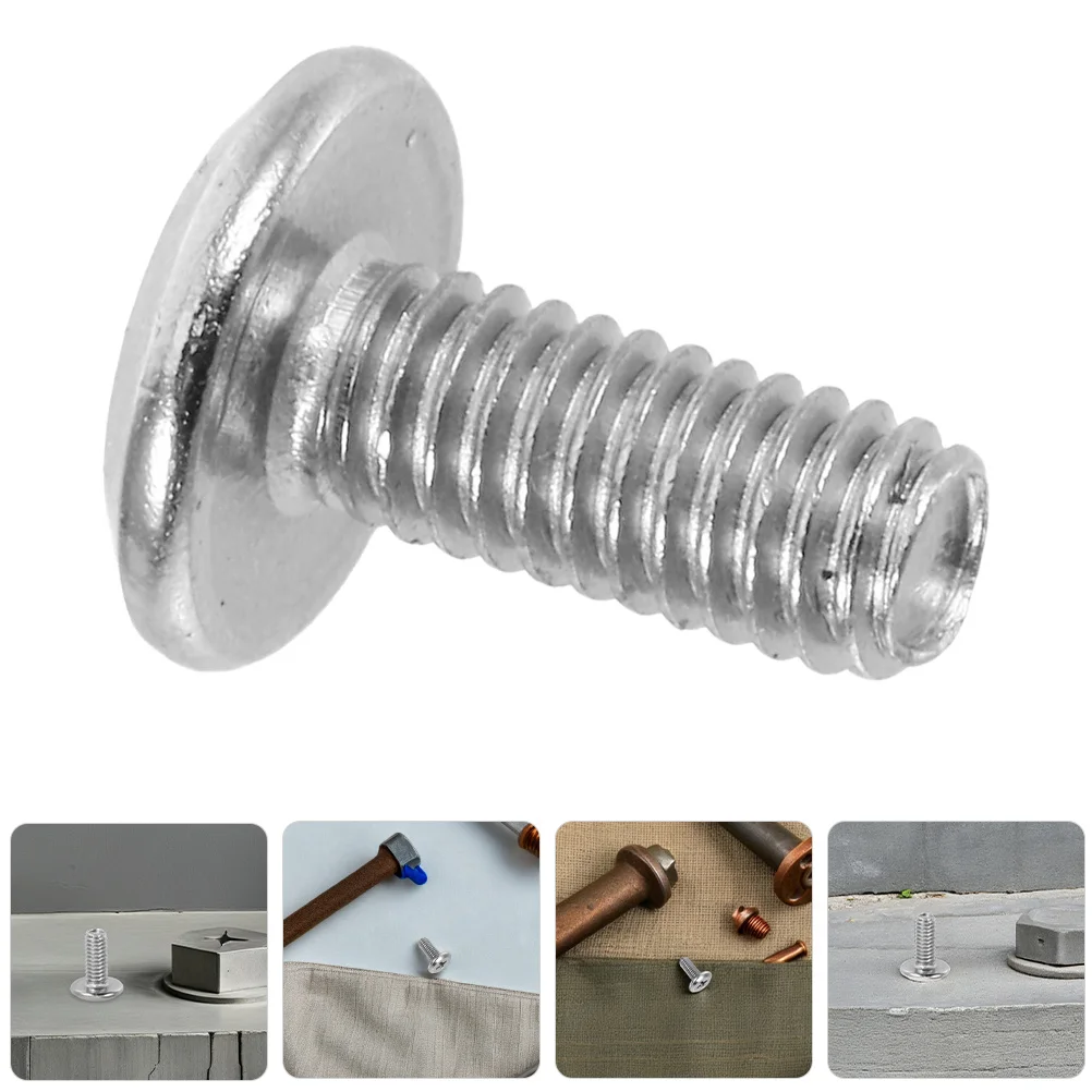 

100Pcs M5 Flat Head Screws Nickel Plated Cross Beveled Furniture Bolts Metal Fasteners for Cabinets Wardrobes Bed Frames