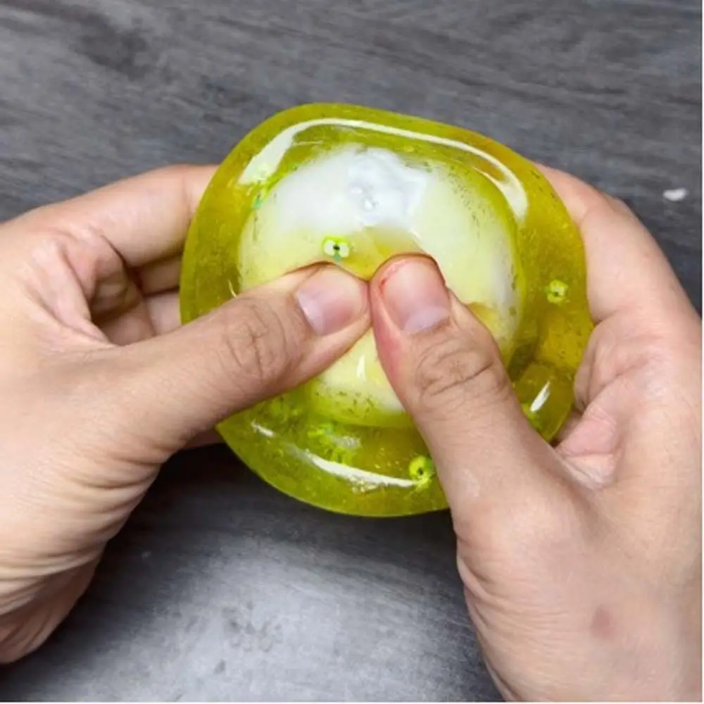 Shapable Slushie Fruit Squishy Crackling Sound Handmade Crunchy Squishy Non-bounce Pinch Sensory Fidget Ball Children Gifts