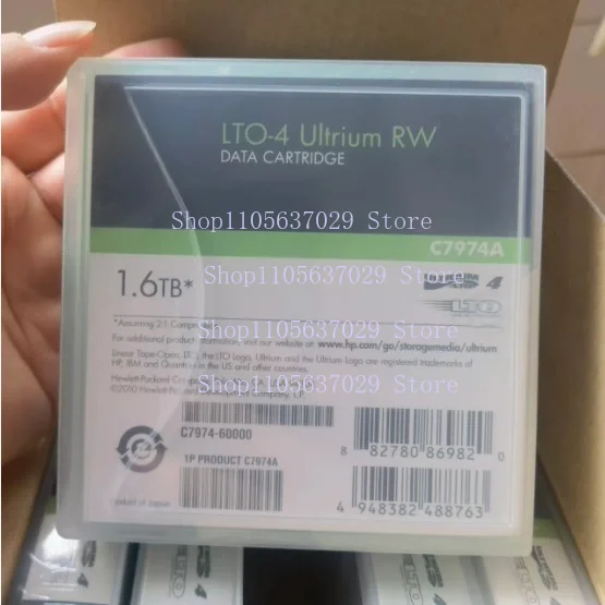 1pcs New Original For HP LTO-4 Ultrium RW Data Cartridge C7974A Native 800GB Compressed 1.6TB Rewritable Backup Tape