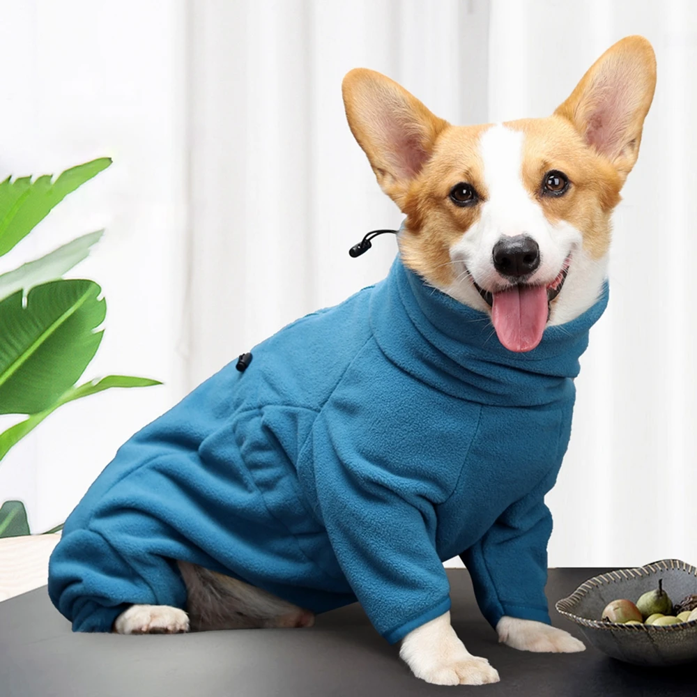 Ropa cálida de invierno para perro, abrigo de cuello alto para perros pequeños, medianos y grandes, sudaderas con capucha ajustables para mascotas, mono masculino/femenino