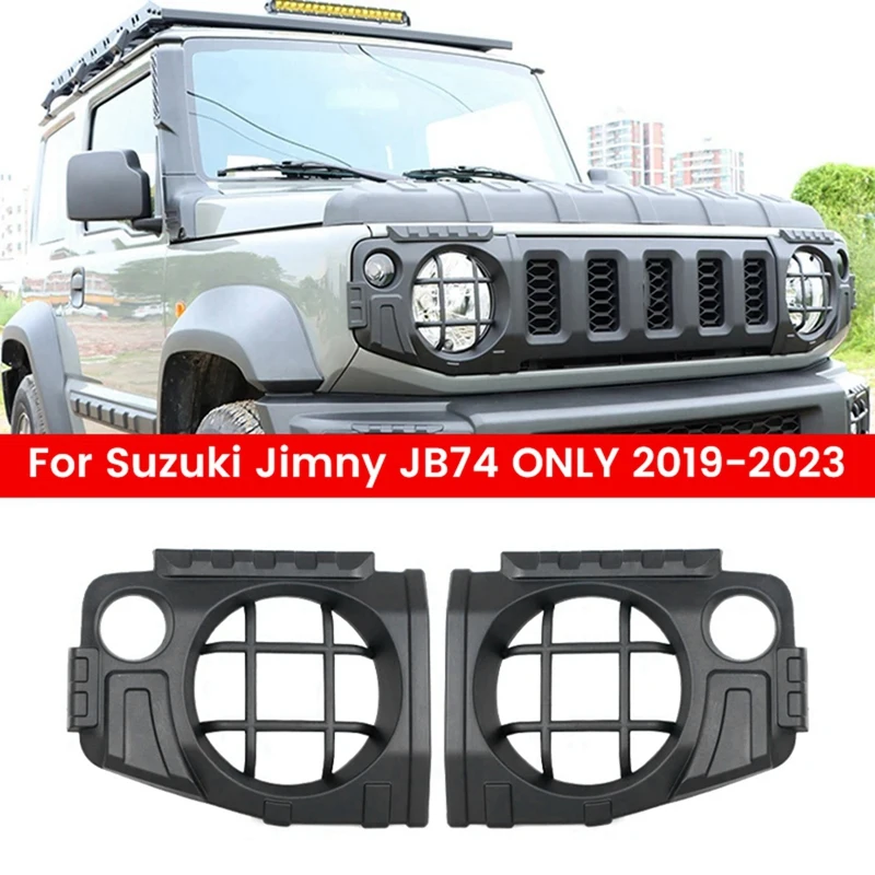 

2Pcs Car Front Headlight Cover For Suzuki Jimny JB64 Sierra JB74W 2019-2023 Modified Headlight Protective Cover