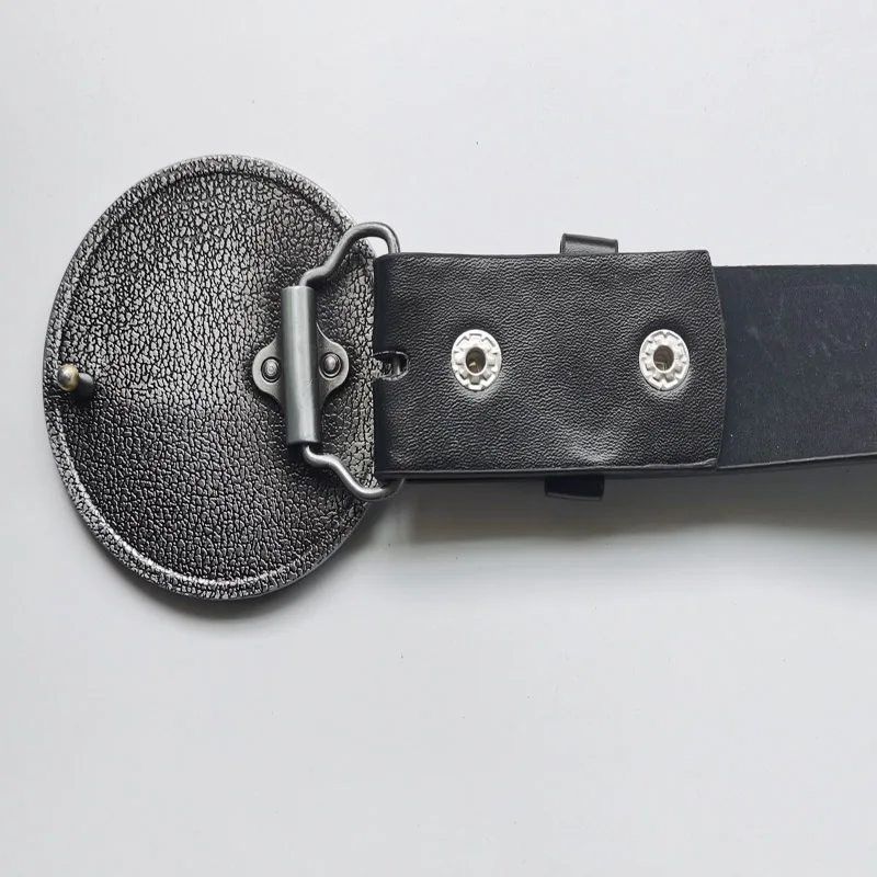 NEW Man Super-Cool Metal  Costume Belt Buckle Flim Metal Belt Buckle Black1.5\