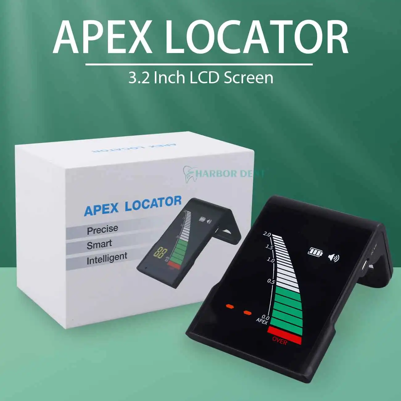 

Mini Electric Dental Root Canal Equipment Portable LCD Display Dental Apex Locator Harbor Dent