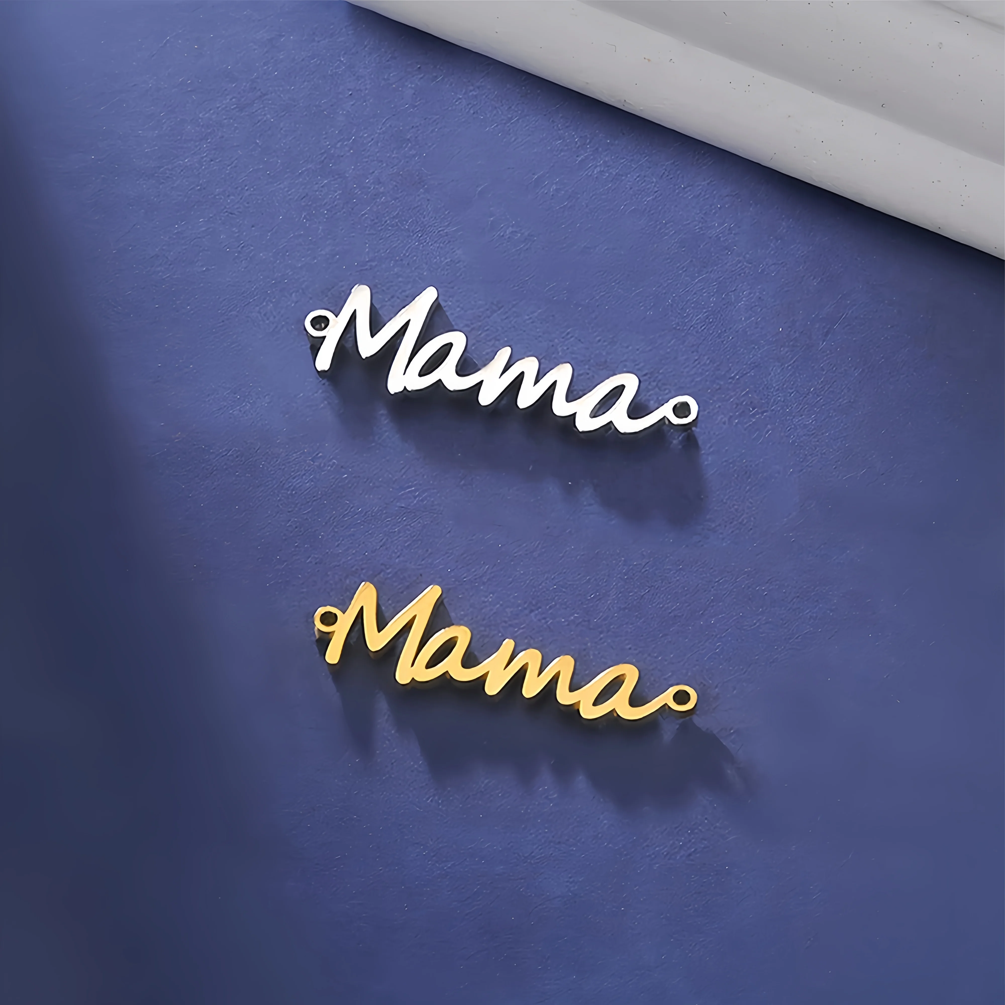 EUEAVAN 5 sztuk Mama list wisiorki ze stali nierdzewnej na naszyjnik tworzenia biżuterii kobiety prezent na dzień matki materiały dla majsterkowiczów
