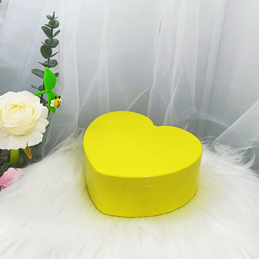 Desktop Double Storage Box Heart-shaped Jewelry  Box Sundries Container Girls Makeup Storage Box Desktop Cosmetic Organizer