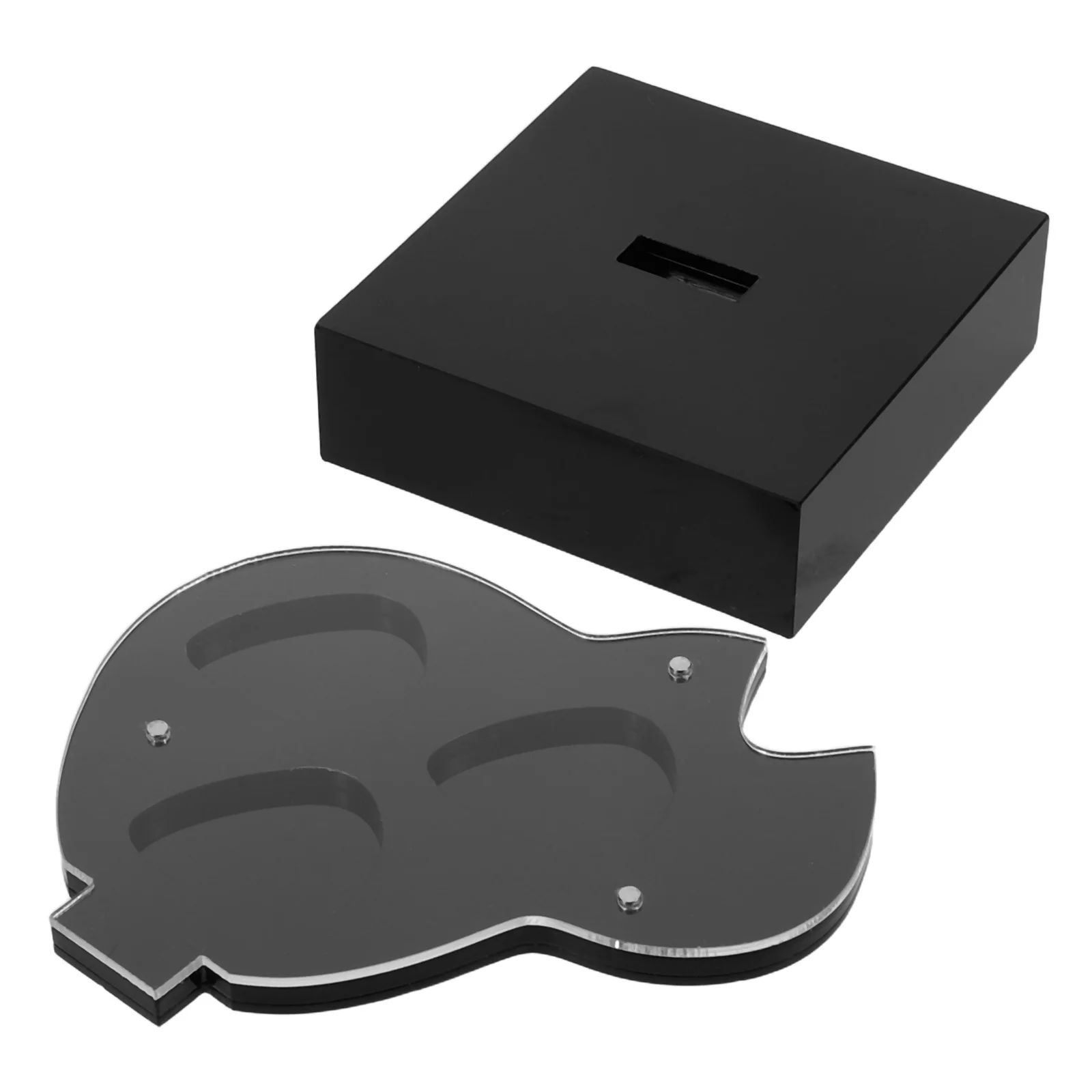 

Guitar Pick Holder Acrylic 3-Slot Display Stand Stable Base For Pick Storage Organizer Case Guitar Accessories