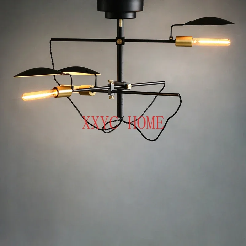 

Retro Lamps/Medieval Industrial Style/Jen Metal 3-Head Chandelier Guest Restaurant Z